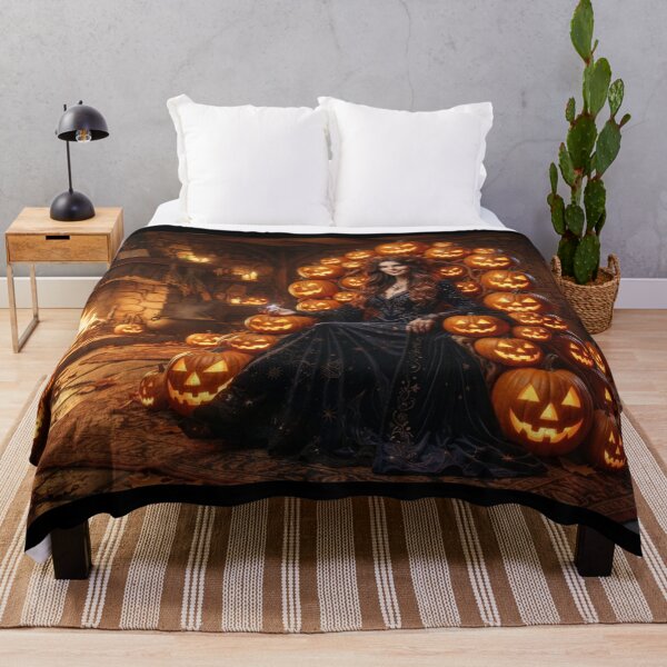 Item preview, Pumpkin Throne Queen Gothic Halloween Art designed and sold by AfresStudio.