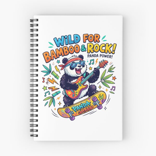 Item preview, Wild For Bamboo & Rock - Skater Panda Guitarist designed and sold by rich-moda.