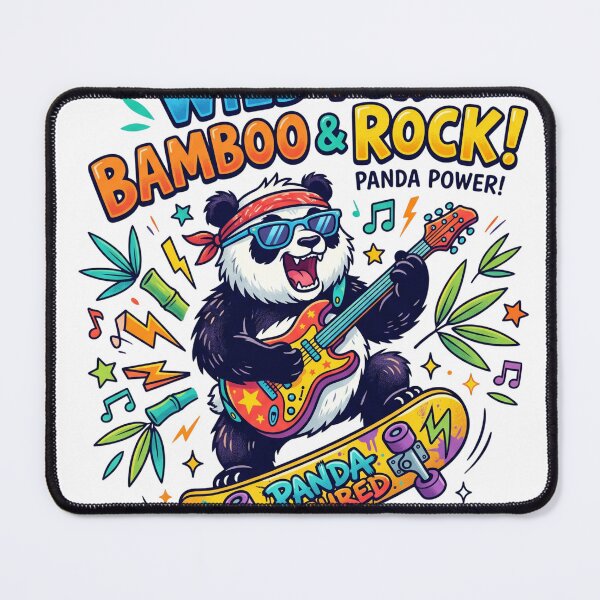 Item preview, Wild For Bamboo & Rock - Skater Panda Guitarist designed and sold by rich-moda.