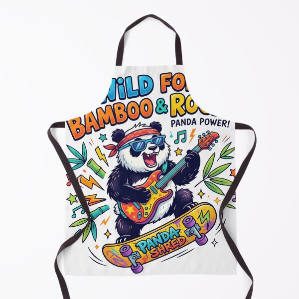 Item preview, Wild For Bamboo & Rock - Skater Panda Guitarist designed and sold by rich-moda.