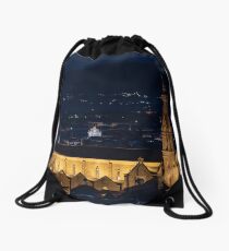 Night view of the Basilica of the Holy Cross (Basilica di Santa Croce) Drawstring Bag