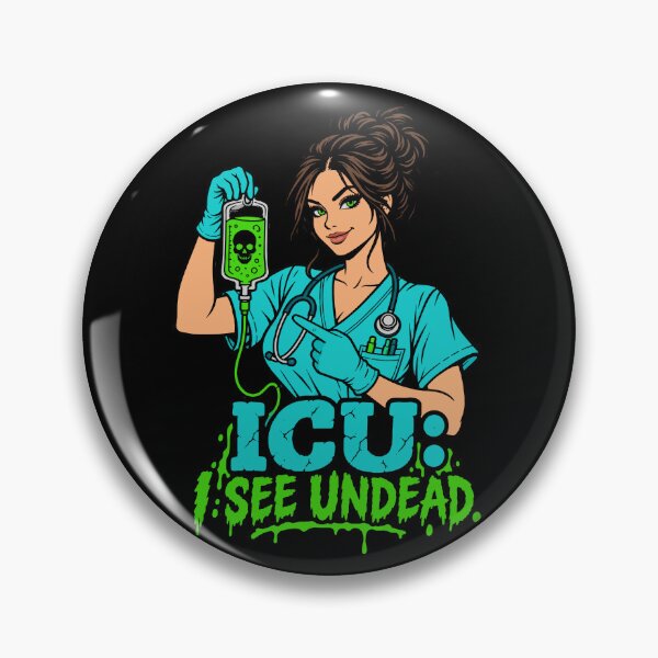 Item preview, ICU Nurse I See Undead Halloween Zombie Nurse IV Bag designed and sold by Uglyandcute.
