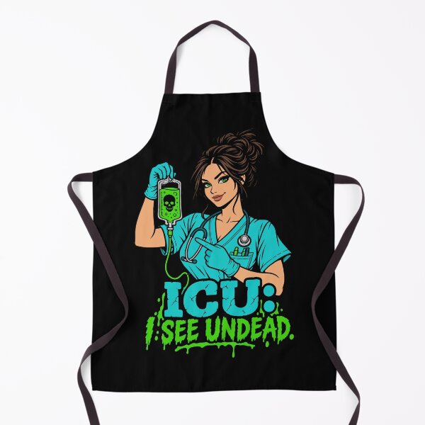 Item preview, ICU Nurse I See Undead Halloween Zombie Nurse IV Bag designed and sold by Uglyandcute.