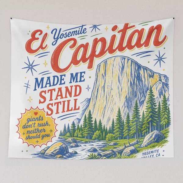 Item preview, El Capitan Yosemite Made Me Stand Still Vintage Design designed and sold by castillomiami.
