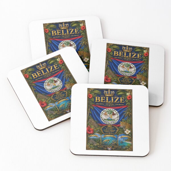 Item preview, Belize Pride – Caribbean Heritage & Tropical Beauty designed and sold by     Crowned Canvas Studio ⭐ .