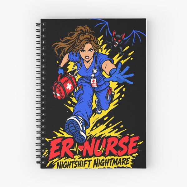 Item preview, ER Nurse Nightshift Nightmare Halloween Running Nurse with Bat designed and sold by Uglyandcute.