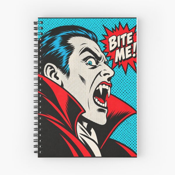Item preview, Retro Pop Art BITE ME! Dracula Vampire – Vintage Halloween Horror Comic Book Art designed and sold by WolfmanProphecy.
