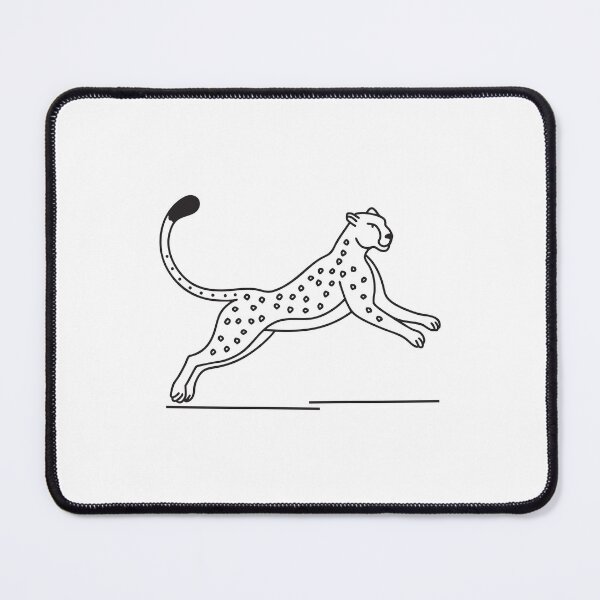 Item preview, Doodle illustration of a cheetah sprinting with legs outstretched designed and sold by rasagamastore.