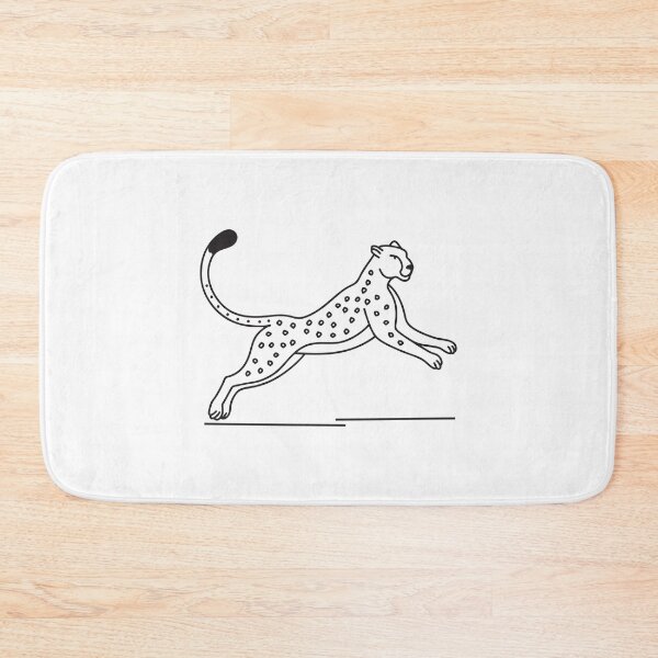 Item preview, Doodle illustration of a cheetah sprinting with legs outstretched designed and sold by rasagamastore.