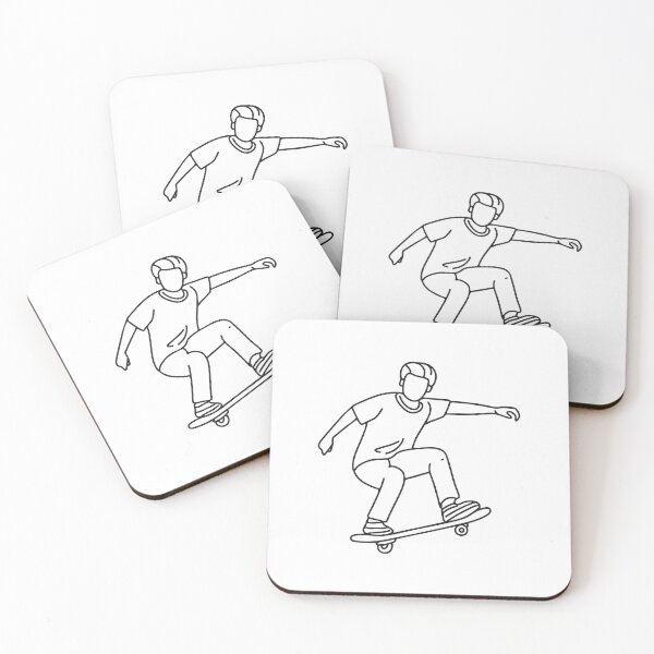 Item preview, Doodle illustration of a skateboarder speeding downhill designed and sold by rasagamastore.