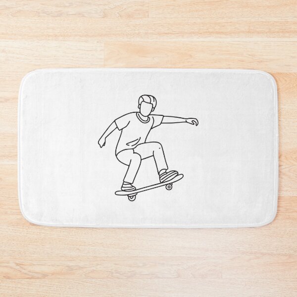 Item preview, Doodle illustration of a skateboarder speeding downhill designed and sold by rasagamastore.