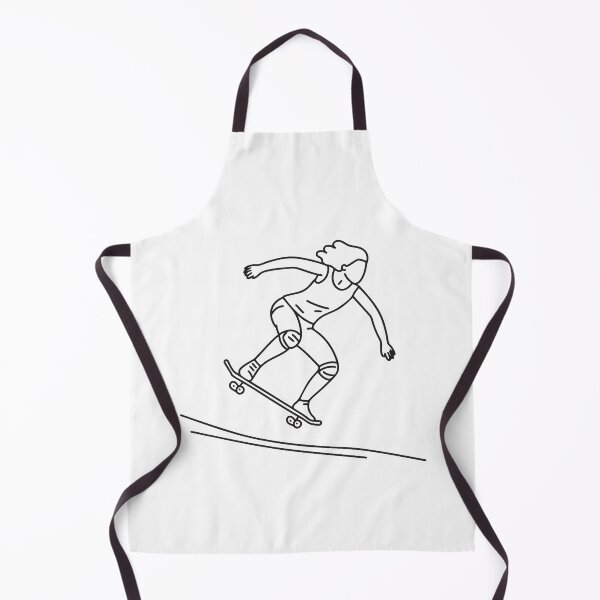 Item preview, Doodle illustration of a skateboarder riding quickly downhill designed and sold by rasagamastore.