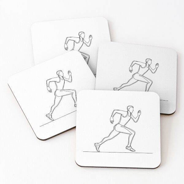 Item preview, Doodle illustration of a sprinter taking off from the starting blocks designed and sold by rasagamastore.