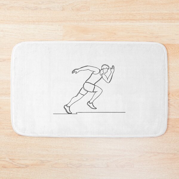 Item preview, Doodle illustration of a sprinter pushing off the starting line designed and sold by rasagamastore.