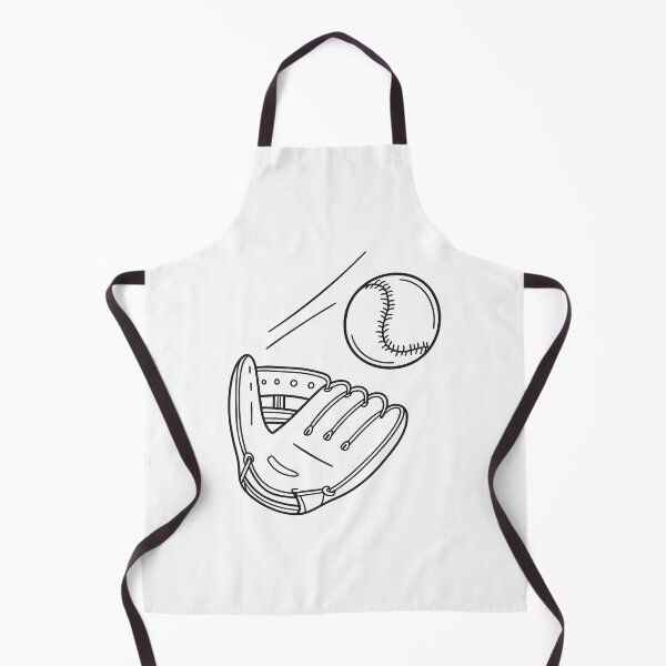 Item preview, Doodle illustration of a thrown baseball mid-flight toward a glove designed and sold by rasagamastore.