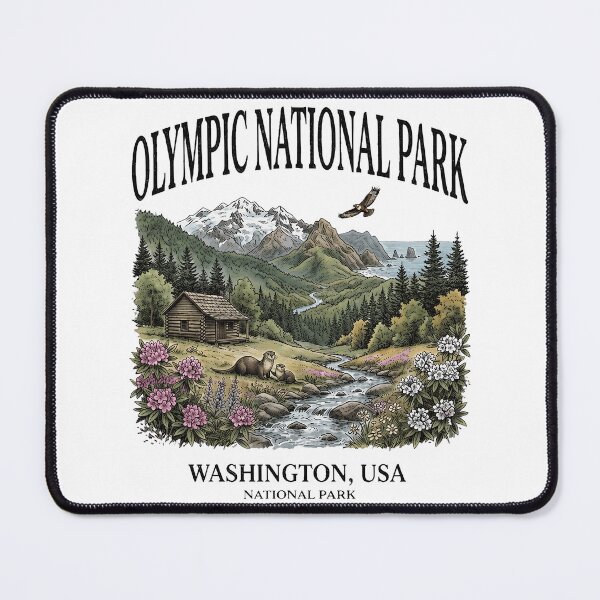 Item preview, Olympic National Park Washington USA Retro Design designed and sold by HeatherRu96664.