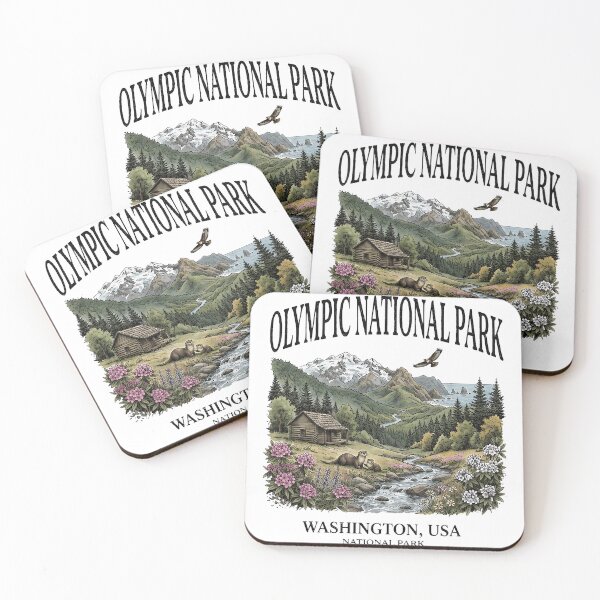 Item preview, Olympic National Park Washington USA Retro Design designed and sold by HeatherRu96664.