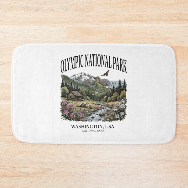 Item preview, Olympic National Park Washington USA Retro Design designed and sold by HeatherRu96664.