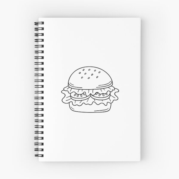 Item preview, Doodle illustration of a vegan burger served with lettuce and tomato designed and sold by rasagamastore.