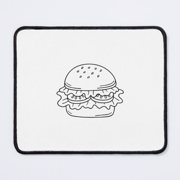 Item preview, Doodle illustration of a vegan burger served with lettuce and tomato designed and sold by rasagamastore.