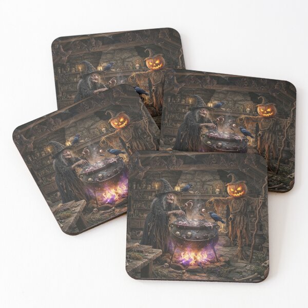 Item preview, Witch Alchemy Laboratory Cauldron Halloween Art designed and sold by AfresStudio.
