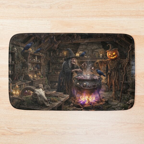 Item preview, Witch Alchemy Laboratory Cauldron Halloween Art designed and sold by AfresStudio.
