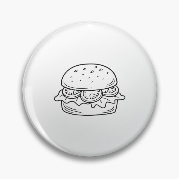 Item preview, Doodle illustration of a plant-based burger with lettuce and tomato designed and sold by rasagamastore.