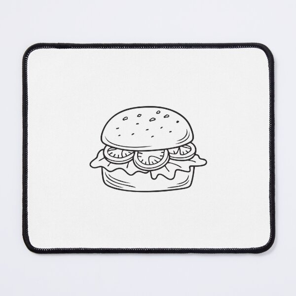 Item preview, Doodle illustration of a plant-based burger with lettuce and tomato designed and sold by rasagamastore.