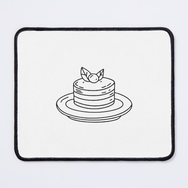 Item preview, Doodle illustration of a slice of vegan chocolate cake on a plate designed and sold by rasagamastore.
