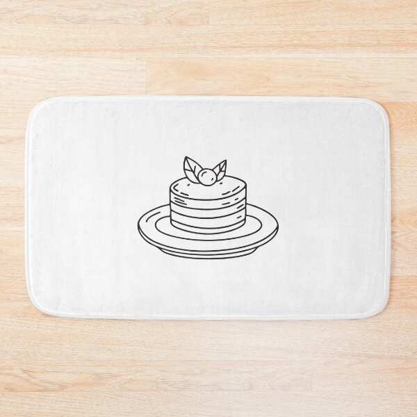 Item preview, Doodle illustration of a slice of vegan chocolate cake on a plate designed and sold by rasagamastore.