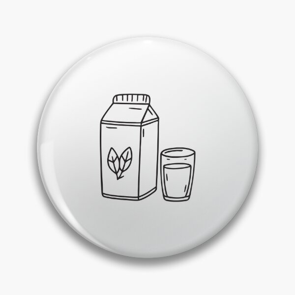 Artikelvorschau, Kritzelei einer Packung veganer Milch neben einem Glas entworfen und verkauft von rasagamastore.
