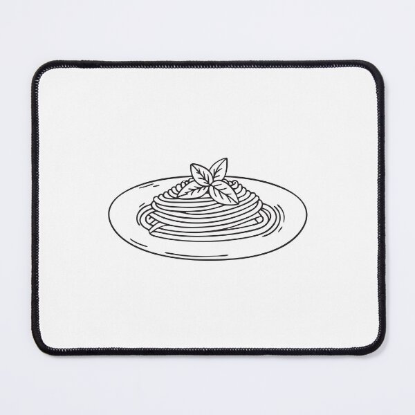 Item preview, Doodle illustration of a vegan pasta dish garnished with basil leaves designed and sold by rasagamastore.