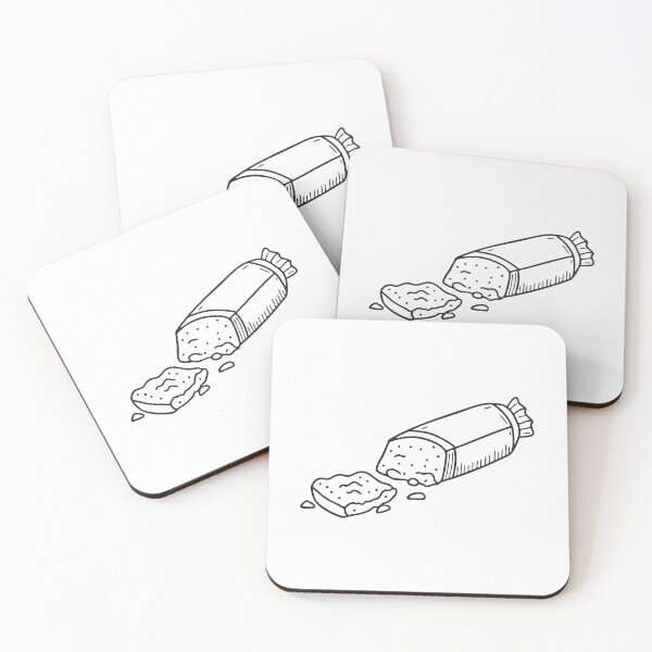 Item preview, Doodle illustration of a half-open vegan protein bar on a table designed and sold by rasagamastore.