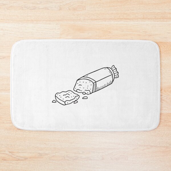 Item preview, Doodle illustration of a half-open vegan protein bar on a table designed and sold by rasagamastore.