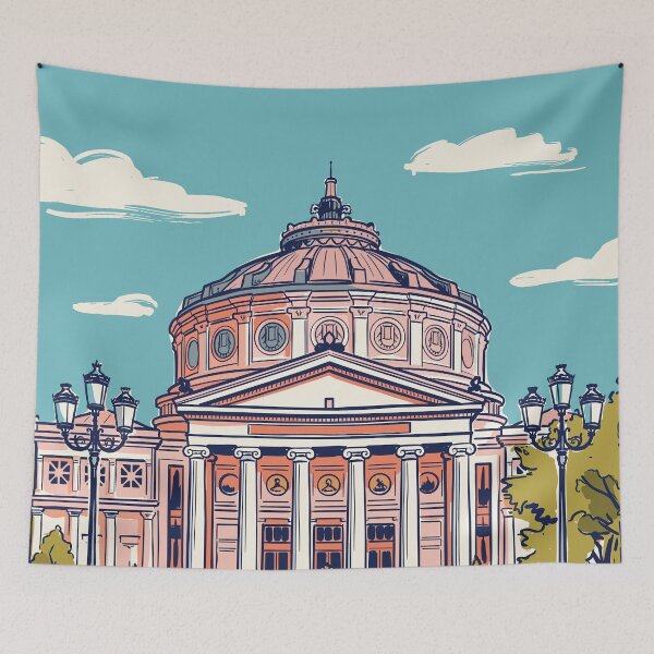 Aperçu de l'œuvre Bucarest Vintage Rétro Roumanie Voyage créée et vendue par RareDeerArt.