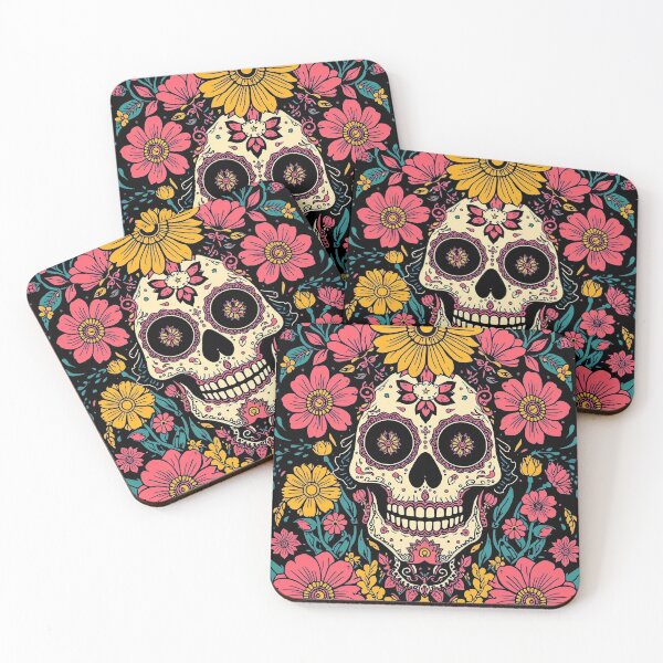 Item preview, Ornate Sugar Skull: Dark Botanical Calavera Art designed and sold by  Mythical Entanglement.