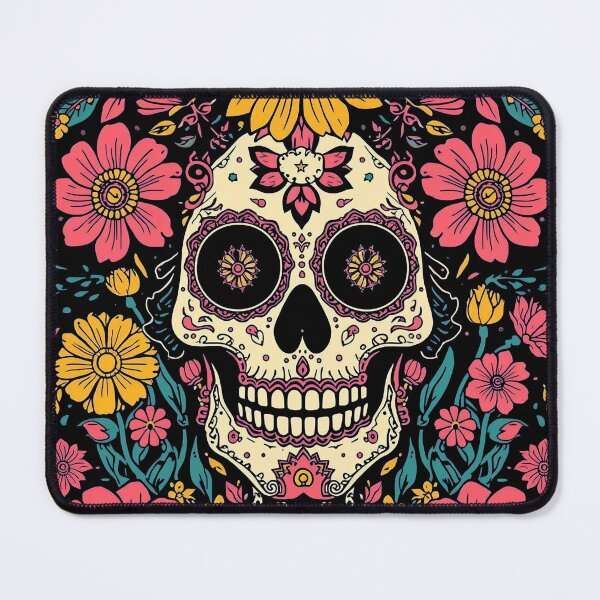 Item preview, Ornate Sugar Skull: Dark Botanical Calavera Art designed and sold by  Mythical Entanglement.