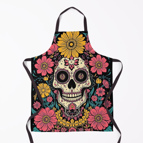 Item preview, Ornate Sugar Skull: Dark Botanical Calavera Art designed and sold by Mythical Entanglement.