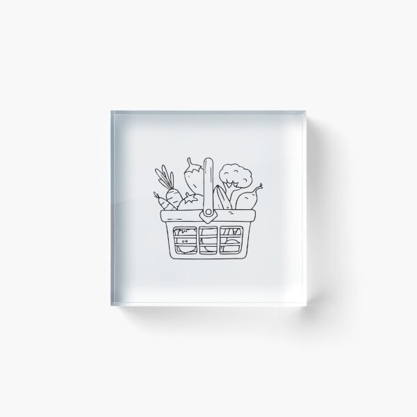 Item preview, Doodle illustration of a vegan shopping basket filled with vegetables designed and sold by rasagamastore.
