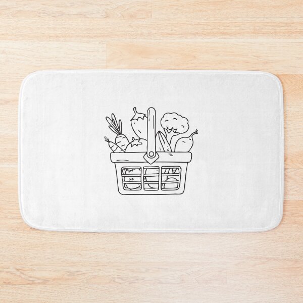 Item preview, Doodle illustration of a vegan shopping basket filled with vegetables designed and sold by rasagamastore.