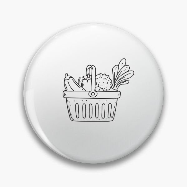 Item preview, Doodle illustration of a basket full of fresh vegetables labeled vegan designed and sold by rasagamastore.