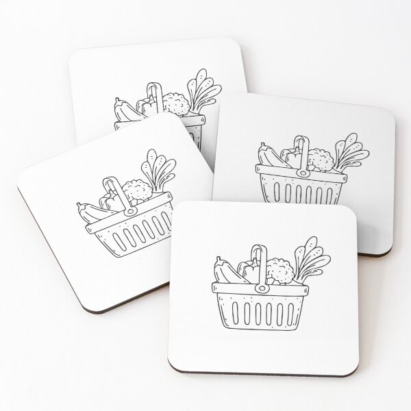 Item preview, Doodle illustration of a basket full of fresh vegetables labeled vegan designed and sold by rasagamastore.
