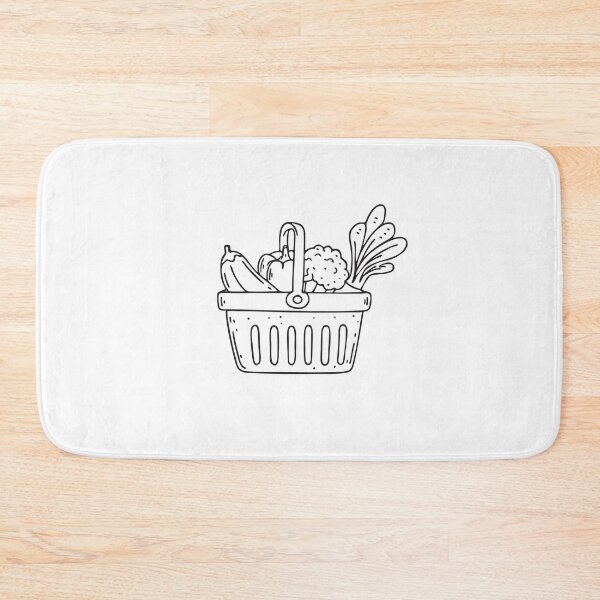 Item preview, Doodle illustration of a basket full of fresh vegetables labeled vegan designed and sold by rasagamastore.