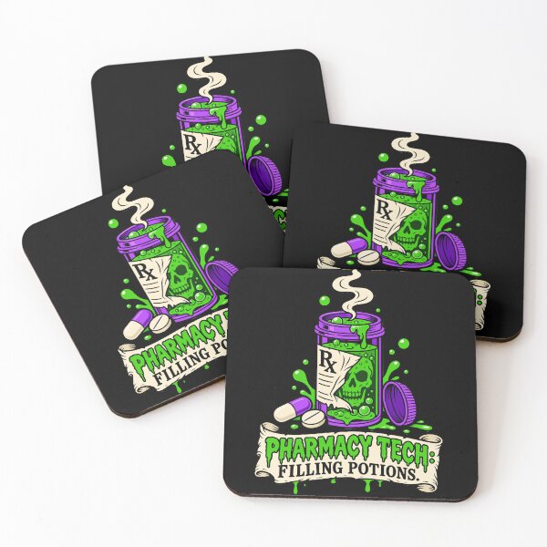Item preview, Pharmacy Tech Filling Potions Halloween Skull Potion Bottle designed and sold by Uglyandcute.
