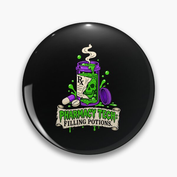 Artikelvorschau, Apothekenmitarbeiter füllt Zaubertränke ab – Halloween-Totenkopf-Zaubertrankflasche entworfen und verkauft von Uglyandcute.