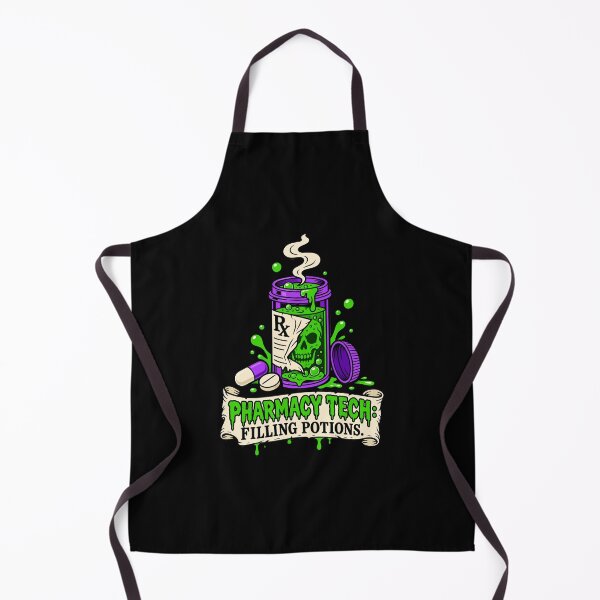 Item preview, Pharmacy Tech Filling Potions Halloween Skull Potion Bottle designed and sold by Uglyandcute.