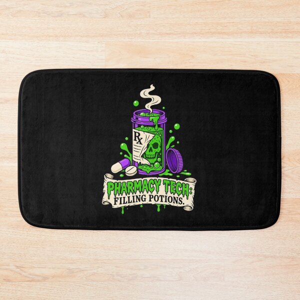 Item preview, Pharmacy Tech Filling Potions Halloween Skull Potion Bottle designed and sold by Uglyandcute.