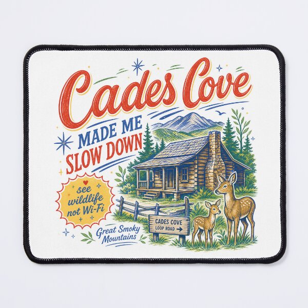 Item preview, Cades Cove Made Me Slow Down Vintage Smoky Mountains Design designed and sold by castillomiami.