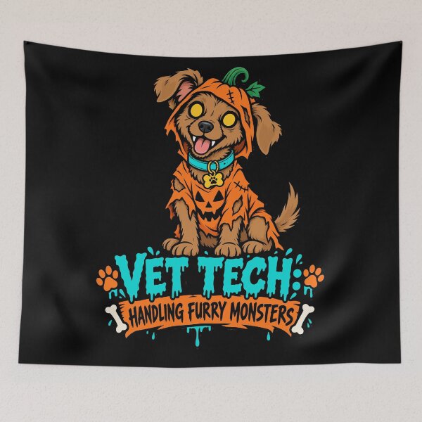 Item preview, Vet Tech Halloween Dog | Furry Monsters Pumpkin Costume designed and sold by Uglyandcute.