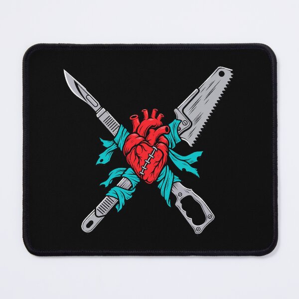 Item preview, Surgeon I Fix Monsters Halloween Scalpel Stitched Heart designed and sold by Uglyandcute.